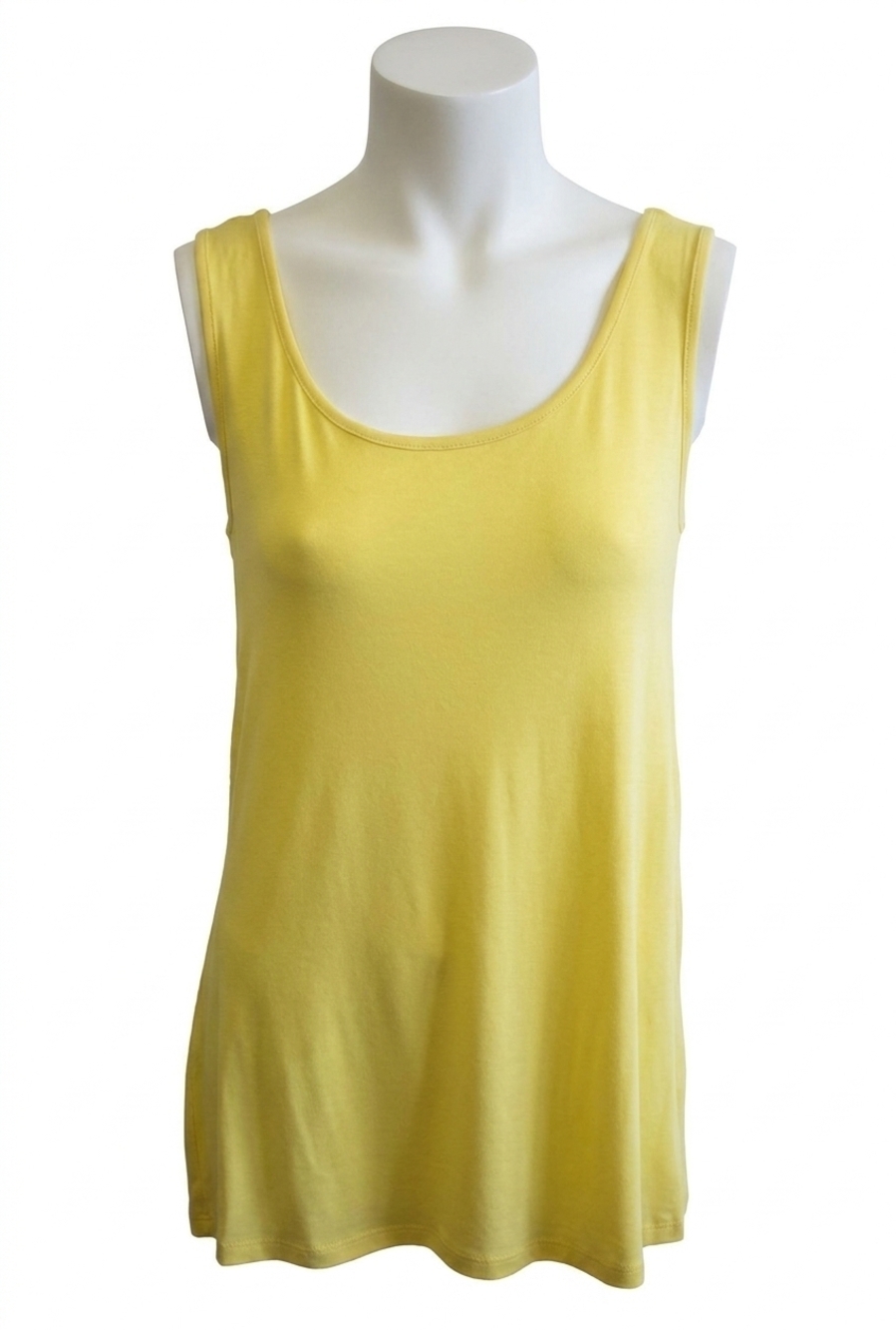 NEW ANGEL bra-friendly tunic tank top in yellow